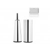 Toiletborstel met houder, wc-rolhouder en reserverolstandaard (set) RENEW, glanzend staal, Brabantia