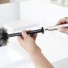 Toiletborstel met houder, mat staal, Brabantia