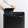 Touch prullenbak BO HI 2 x 30 l, zwart, Brabantia