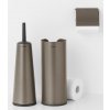 Toiletborstel met houder, wc-rolhouder en reserverolstandaard (set) RENEW, platina, Brabantia
