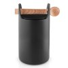 Voorraadpot 20 cm, met houten lepel, zwart, Eva Solo