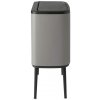 Touch afvalemmer BO TOUCH BIN 11 + 23 l, donkergrijs, Brabantia
