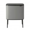 Touch afvalemmer BO TOUCH BIN 11 + 23 l, donkergrijs, Brabantia