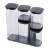Keukenvoorraadbus (set) PODIUM 5, 5 stuks met houder, Joseph Joseph