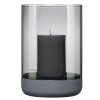 Windlicht CALMA 23 cm, grijs, beton en glas, Blomus