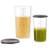 Maatbeker, set van 2 stuks, 400 ml/700 ml, met deksel, Bamix
