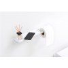 Wc-rolhouder MINDSET, met planchet, mineraal wit, Brabantia