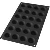 Bakvorm 30 cm, voor 24 mini halve bollen, zwart, Lékué