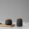 Suiker- en melkset NICOLA in, 2 stuks, grijs, Viva Scandinavia