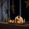 Kerststal BETHLEHEM 37 cm, hout / roestvrij staal, Philippi