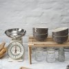 Eetkom 700 ml, set van 4, grijs, keramiek, Staub