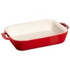 Ovenschaal 20 x 15 cm, rood, keramiek, Staub