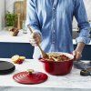 Casserole pan AIR E2544655 24 cm, 4,7 l, rood, Tefal