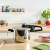 Hogedrukpan SECURE TRENDY P2584301, 2-delig, 4 + 6 l, roestvrij staal, Tefal