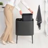 Touch prullenbak BO TOUCH BIN 11 + 23 l, confident grey, staal, Brabantia