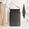 Touch prullenbak BO TOUCH BIN 60 l, confident grey, staal, Brabantia