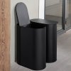 Afvalbakken ENKEL 19 l, zwart, koolstof staal, ferm LIVING