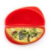 221846 nadoba pro pripravu omelety do mikrovlnne trouby 23 cm cervena silikon lekue