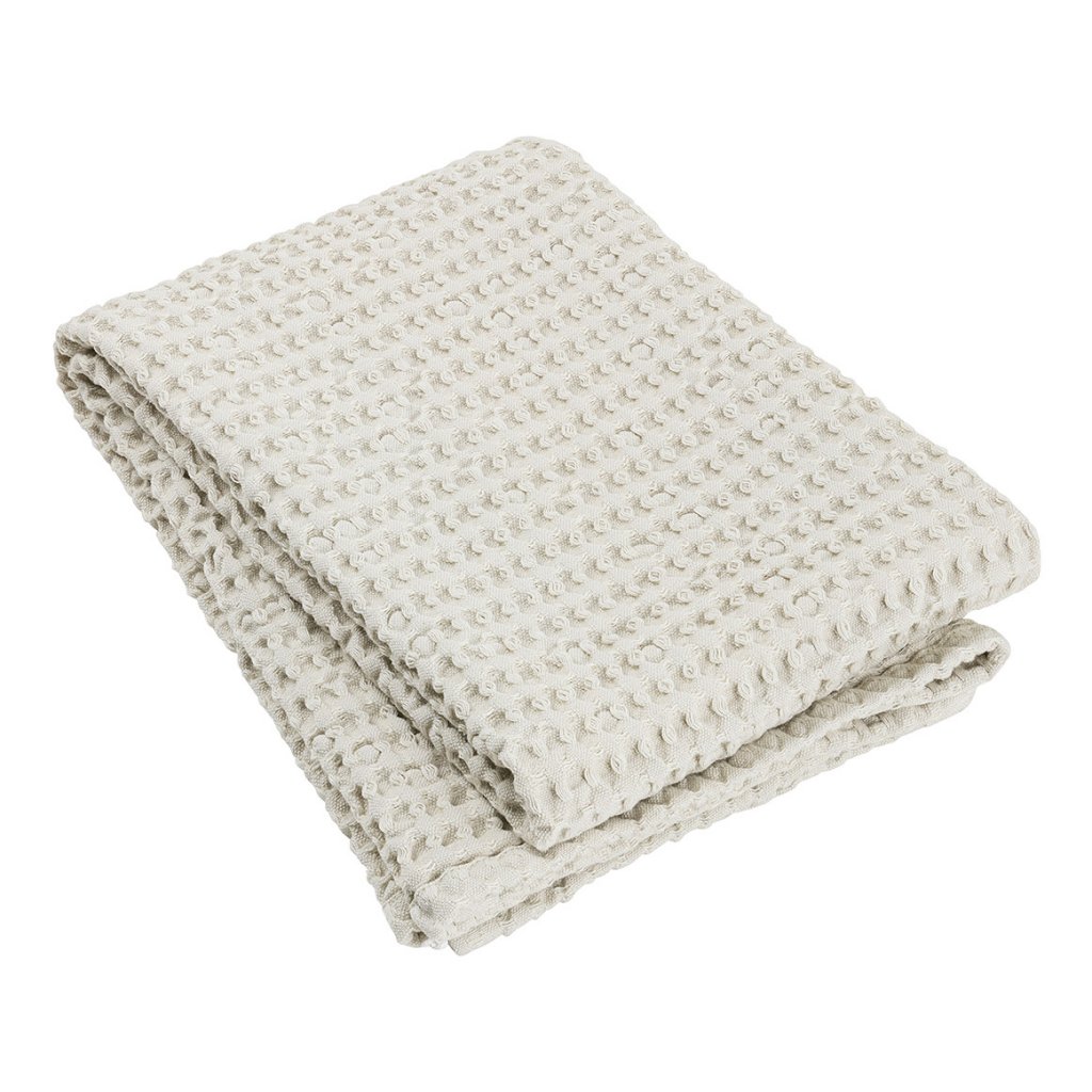 Ręcznik z wzorem waflowym CARO kremowy 70 x 140 cm Blomus