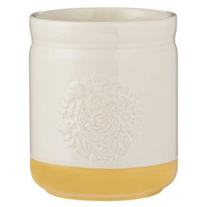 218705 stojan na kuchynske nacini home to roost 15 cm kremova zluta kamenina mason cash