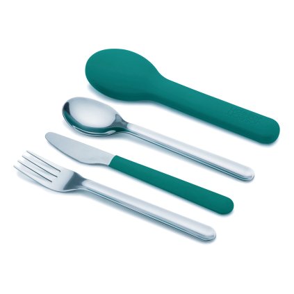 Sztućce turystyczne w etui niebiesko-zielone GoEat™ Joseph Joseph