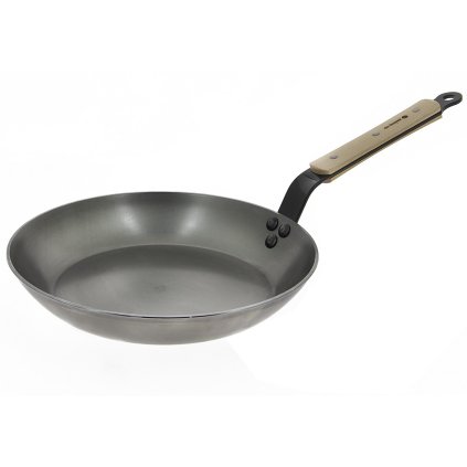 Patelnia do smażenia MINERAL B BOIS 28 cm, uchwyt drewniany, de Buyer