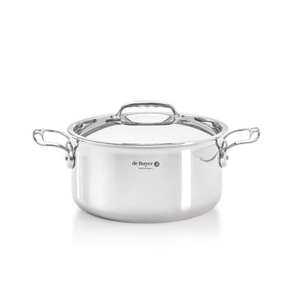 Garnek Ø 28 cm Affinity z pokrywą ze stali nierdzewnej de Buyer