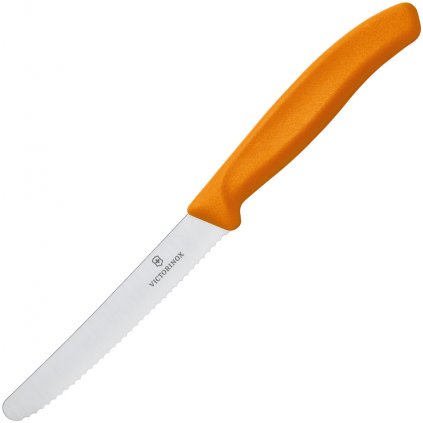 Nóż do pomidorów 11 cm, pomarańczowy, Victorinox