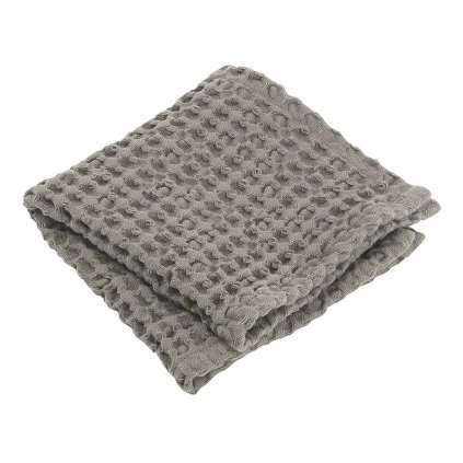 Ręcznik do rąk z wzorem waflowym CARO taupe 30 x 30 cm Blomus