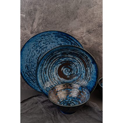 Talerz obiadowy COPPER SWIRL 25 cm, MIJ