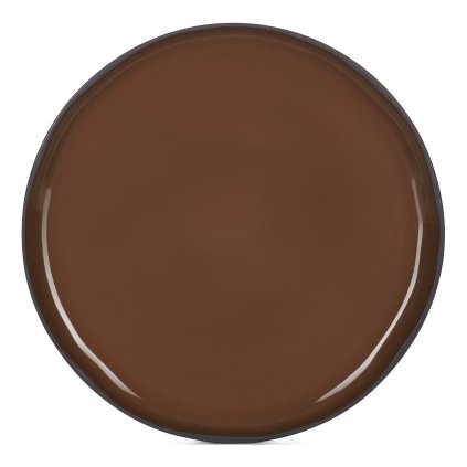 Talerz obiadowy CARACTERE 26 cm, brązowy, REVOL