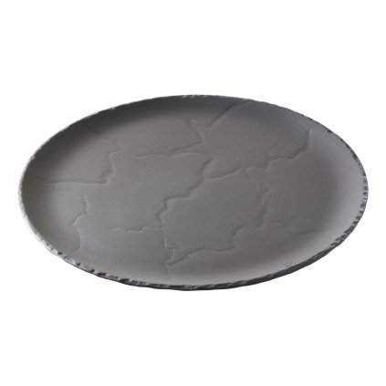 Talerz obiadowy BASALT 28,5 cm, efekt łupka, ceramika, REVOL