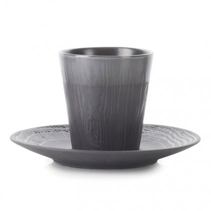 Kubek do espresso 80 ml ze spodkiem lukrecjowy Arborescence