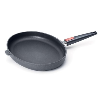 Tytanowa patelnia indukcyjna do ryb 38 x 28 cm ze zdejmowanym uchwytem Titanium New WOLL