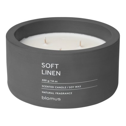 Świeca zapachowa wykonana z wosku sojowego FRAGA szaro-czarna Ø 13 cm Blomus