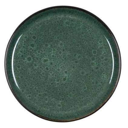 Talerz deserowy GASTRO 21 cm, czarno-zielony, Bitz