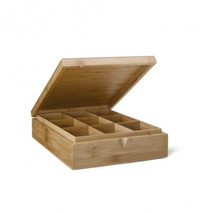 Pudełko na herbatę Bamboo Bredemeijer 9 przegródek bez okienka