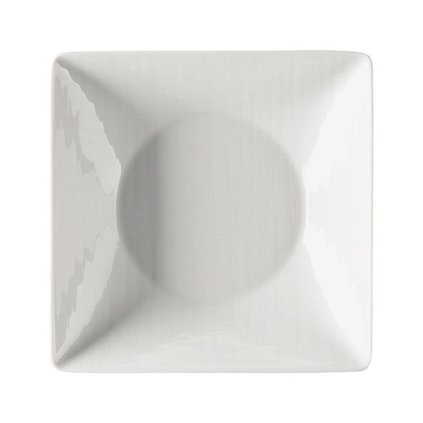 Kwadratowy głęboki talerz Mesh Rosenthal biały 20 cm