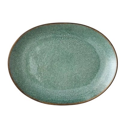Wielki talerz do serwowania Bitz czarny/zielony 30 cm