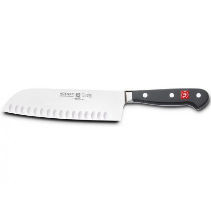 Nóż Santoku CLASSIC 17 cm z owalnymi rowkami, Wüsthof