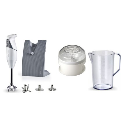 Blender kielichowy SwissLine M200 Bamix biel i szarość