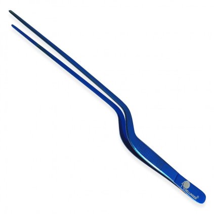 Zakrzywiony kucharska pinceta Dellinger niebieski 30 cm