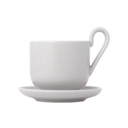 Zestaw filiżanek do espresso ze spodkami Blomus jasnoszare 2 szt.