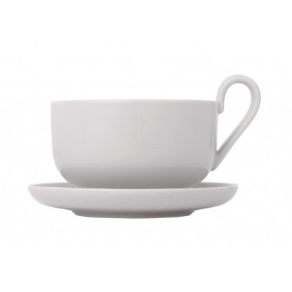 Zestaw filiżanek do herbaty z podstawkami Ro Blomus jasnoszary 230 ml 2 szt.