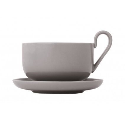 Zestaw filiżanek do herbaty z podstawkami Ro Blomus ciepły szary 230 ml 2 szt.