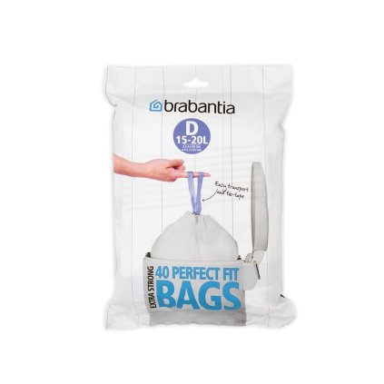 Worki do kosza na śmieci D PerfectFit Brabantia 15-20 l 40 szt. w rolce