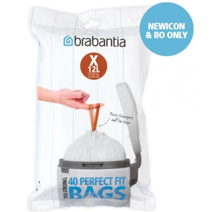 Worki do kosza na śmieci X PerfectFit Brabantia 10-12 l 40 szt. w rolce