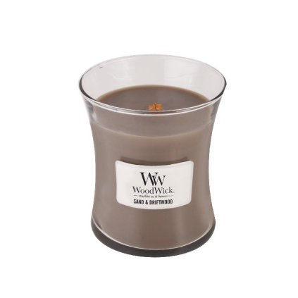Świeca zapachowa Sand & Driftwood WoodWick średni wazon