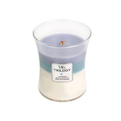 Świeca zapachowa Trilogy Calming Retreat WoodWick średni wazon