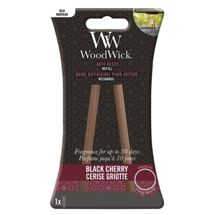 Zapasowe patyczki zapachowe do samochodu Black Cherry WoodWick